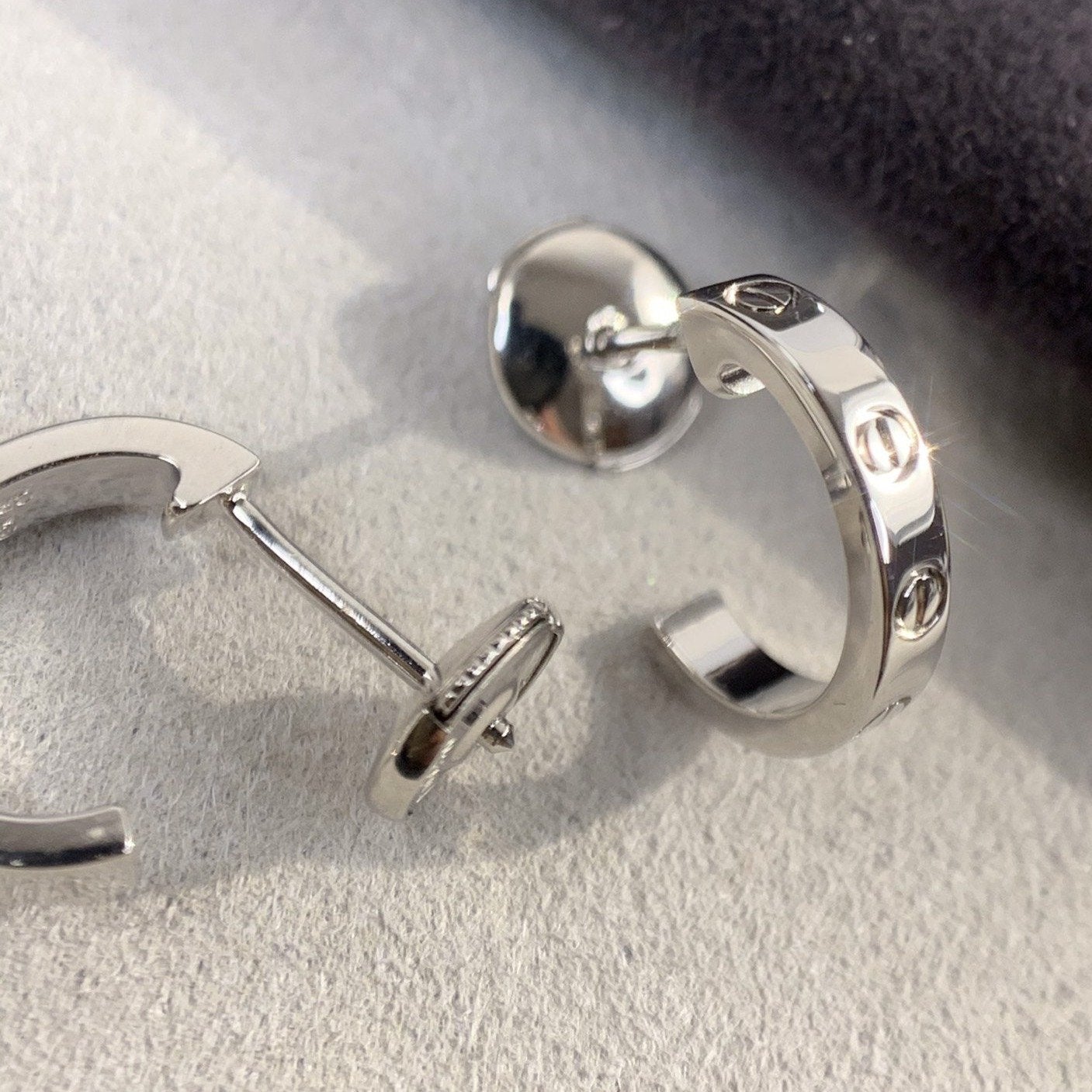 [Aurora]LOVE EARRINGS 2.65MM SILVER