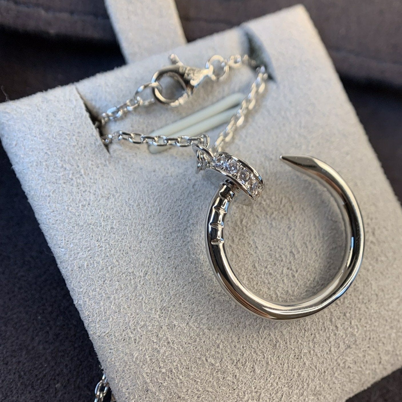 [Aurora]JUSTE NECKLACE SILVER DIAMONDS