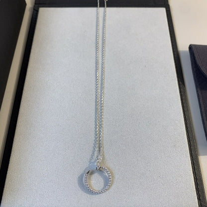 [Aurora]JUSTE NECKLACE SILVER DIAMONDS