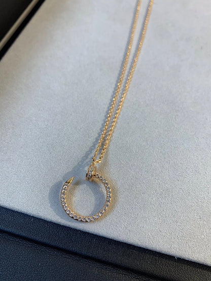 [AURORA]JUSTE HALSKETTE ROSA GOLD DIAMANTEN 