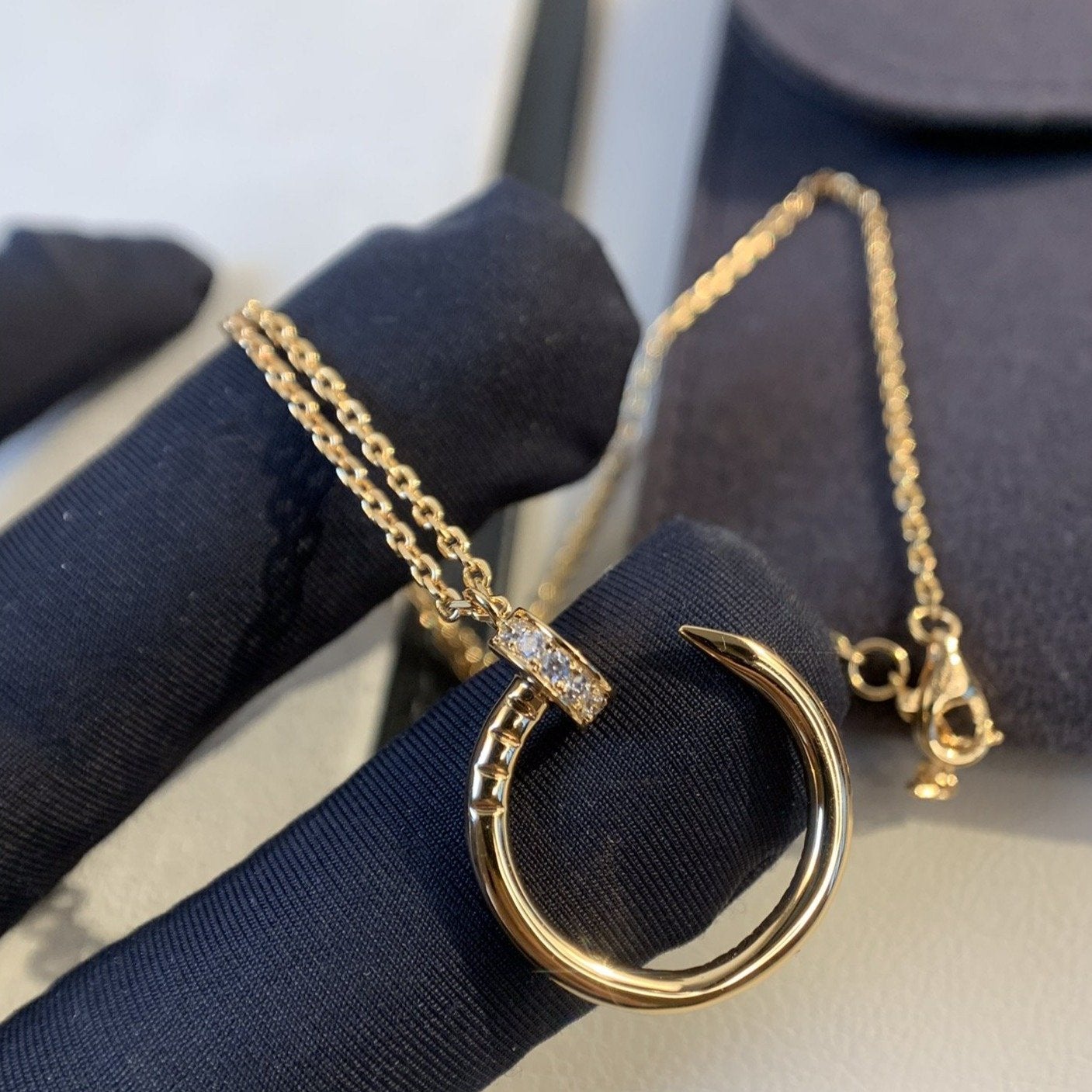 [Aurora]JUSTE NECKLACE PINK GOLD DIAMONDS