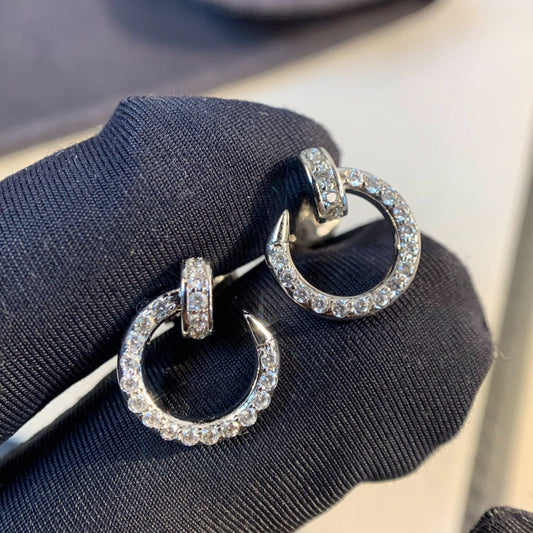 [Aurora]JUSTE EARRINGS SILVER DIAMONDS