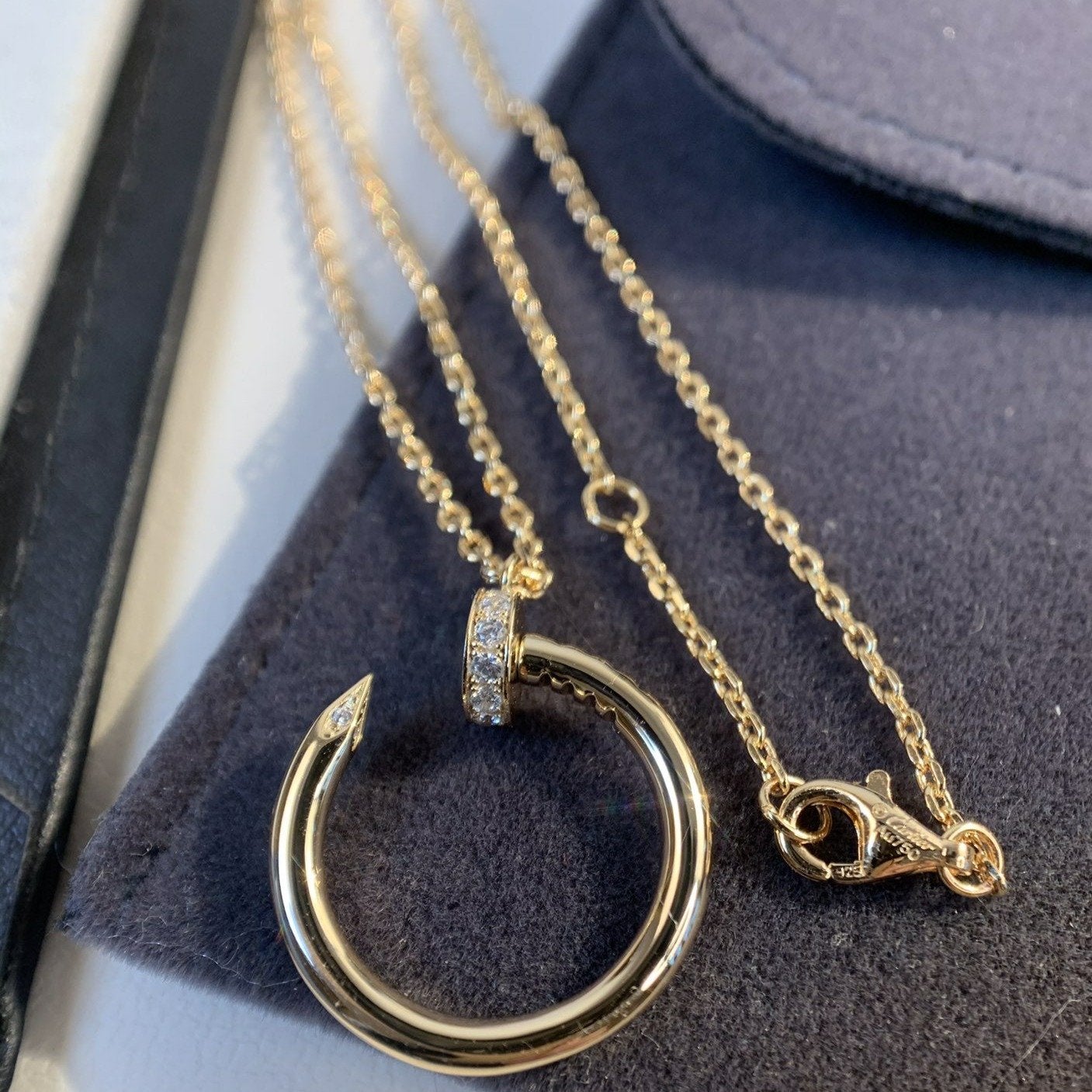 [Aurora]JUSTE NECKLACE PINK GOLD