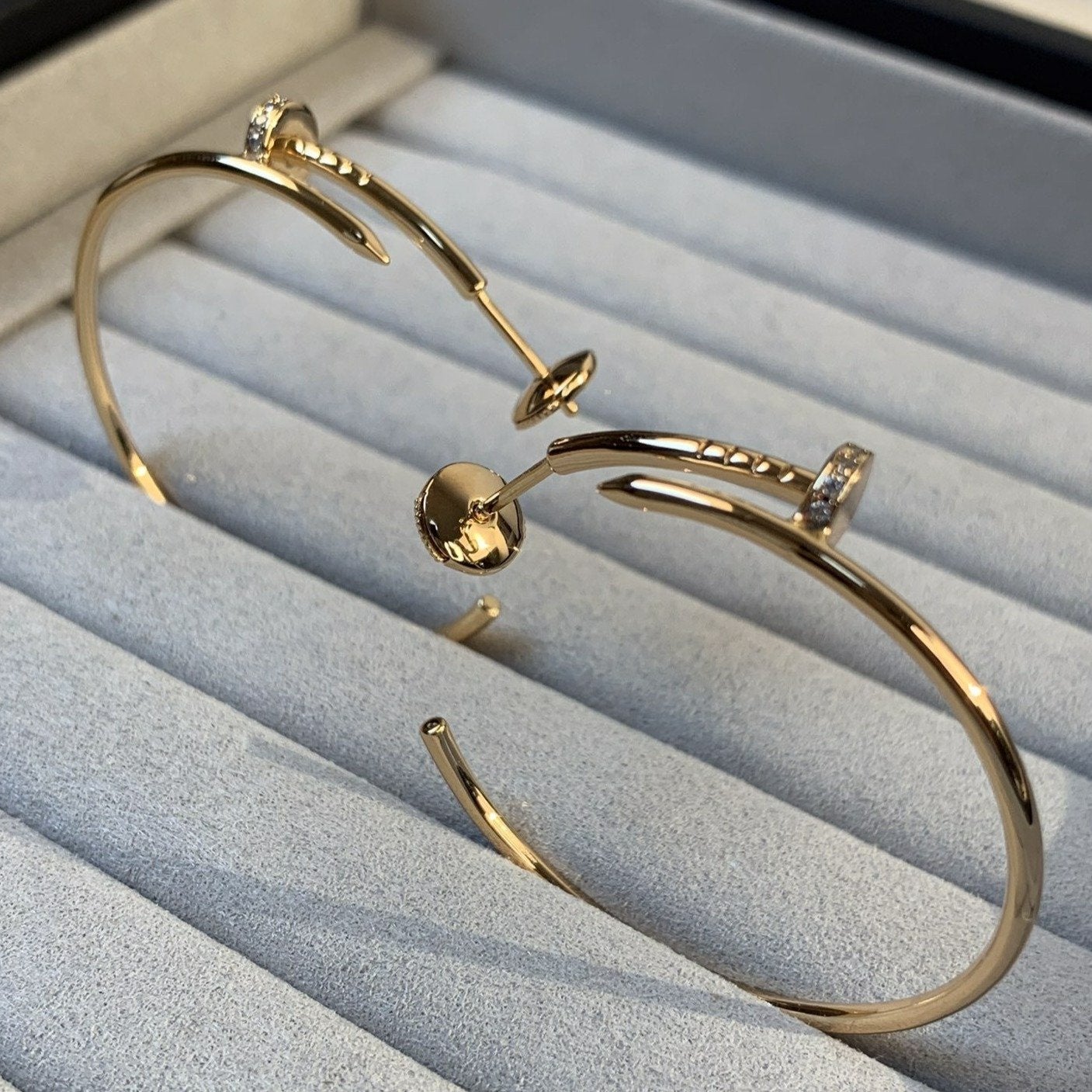 [Aurora]JUSTE EARRINGS GOLD DIAMONDS 1.8MM
