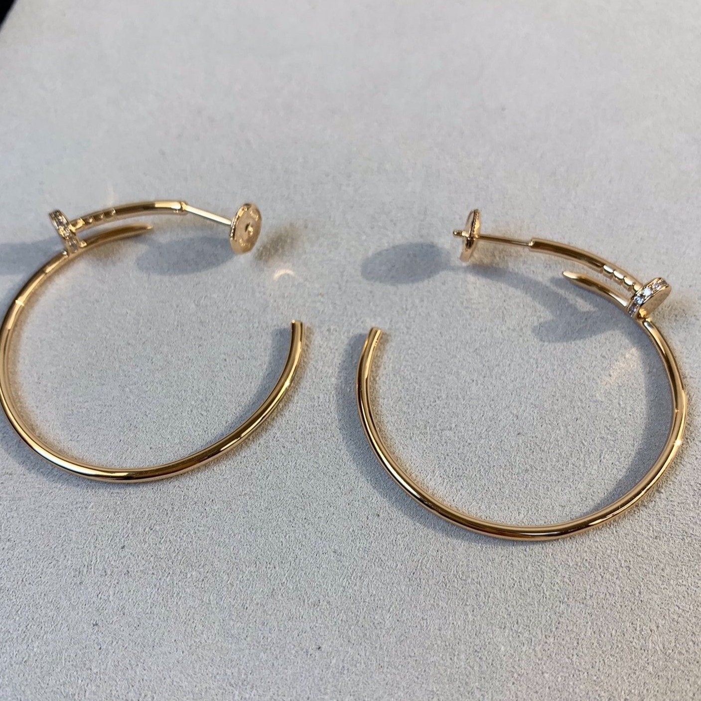 [Aurora]JUSTE EARRINGS GOLD DIAMONDS 1.8MM