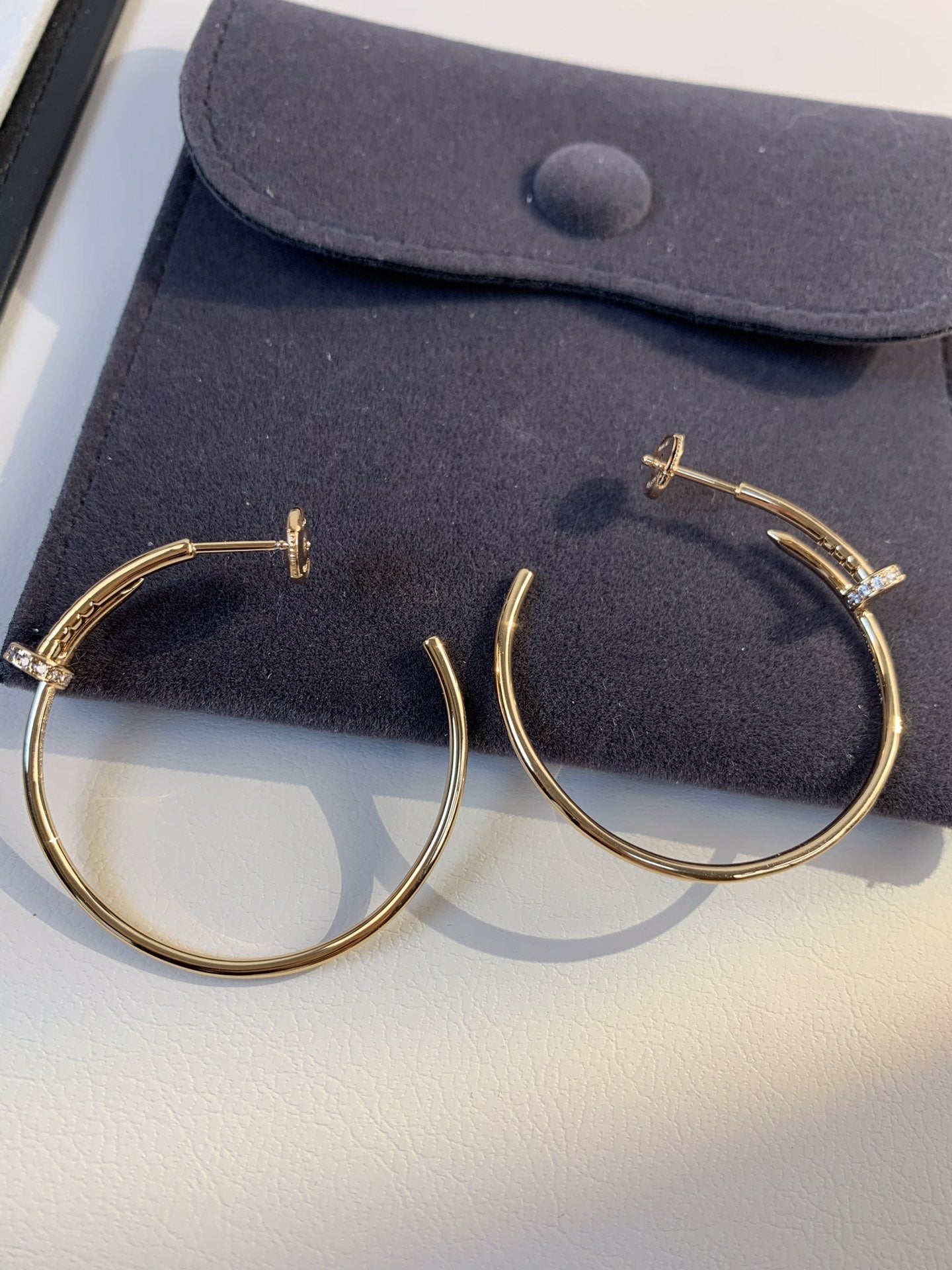 [Aurora]JUSTE EARRINGS GOLD DIAMONDS 1.8MM