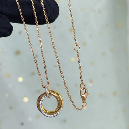 [AURORA]TRINITY HALSKETTE SILBER GOLD ROTGOLD DIAMANTEN 