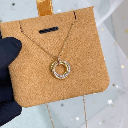 [AURORA]TRINITY HALSKETTE SILBER GOLD ROTGOLD DIAMANTEN 
