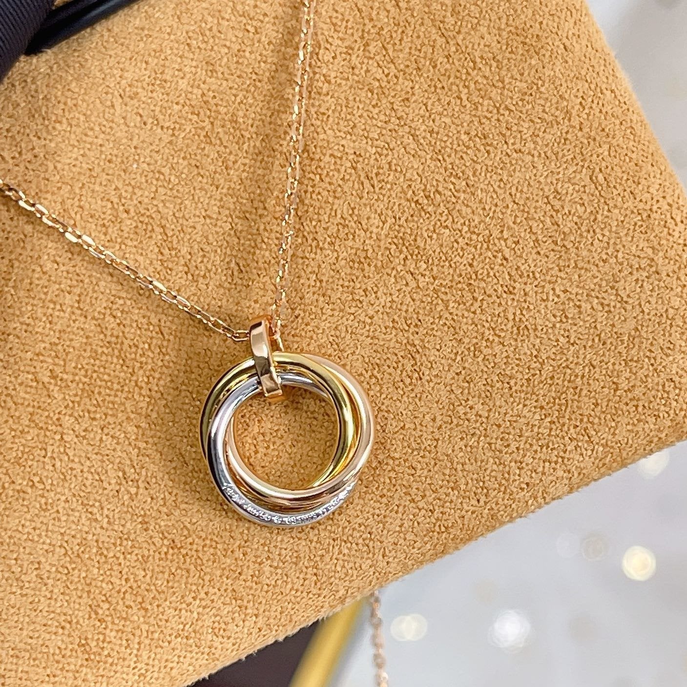 [AURORA]TRINITY HALSKETTE SILBER GOLD ROTGOLD DIAMANTEN 