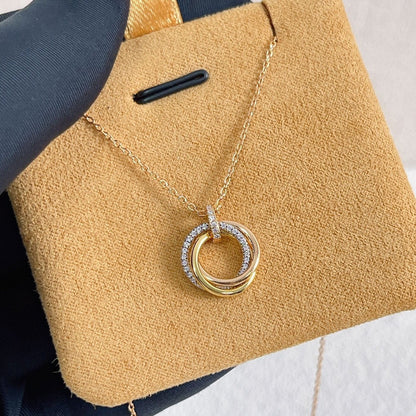 [AURORA]TRINITY HALSKETTE SILBER GOLD ROTGOLD DIAMANTEN 