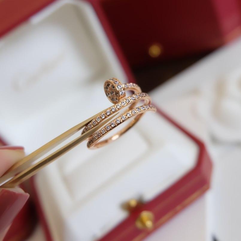 [AURORA]JUSTE RING 1,8 MM ROTGOLD DOPPELREIHIGE DIAMANTEN 