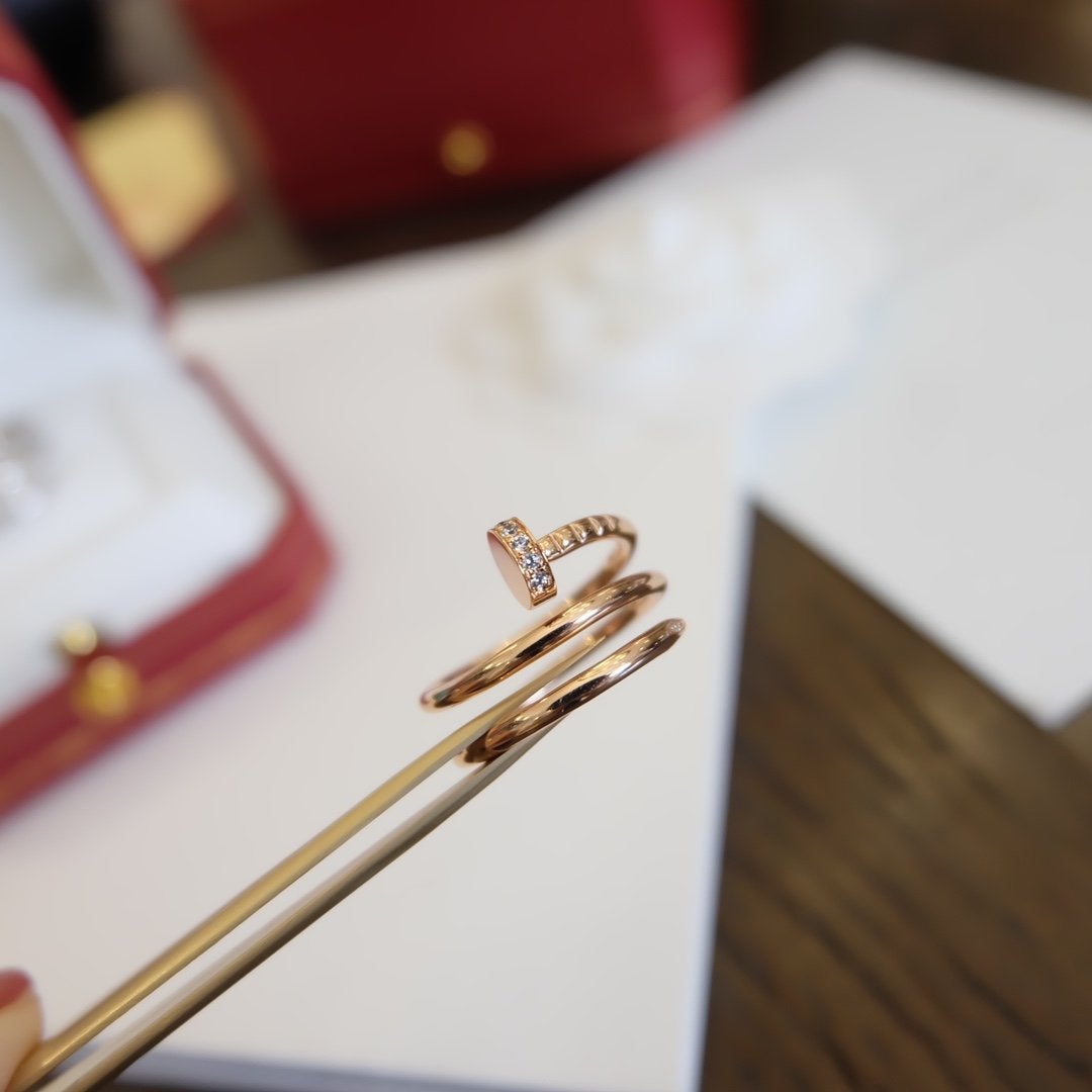 [AURORA]JUSTE RING 1,8MM ROTGOLD DOPPELREIHIG 
