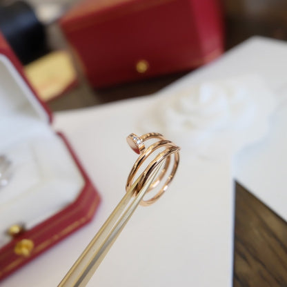 [AURORA]JUSTE RING 1,8MM ROTGOLD DOPPELREIHIG 