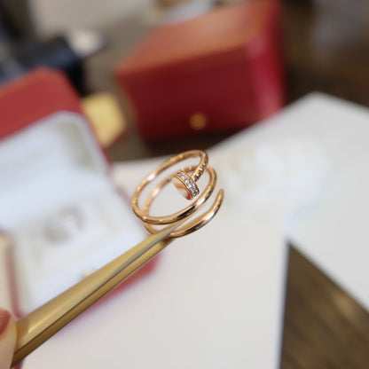 [AURORA]JUSTE RING 1,8MM ROTGOLD DOPPELREIHIG 