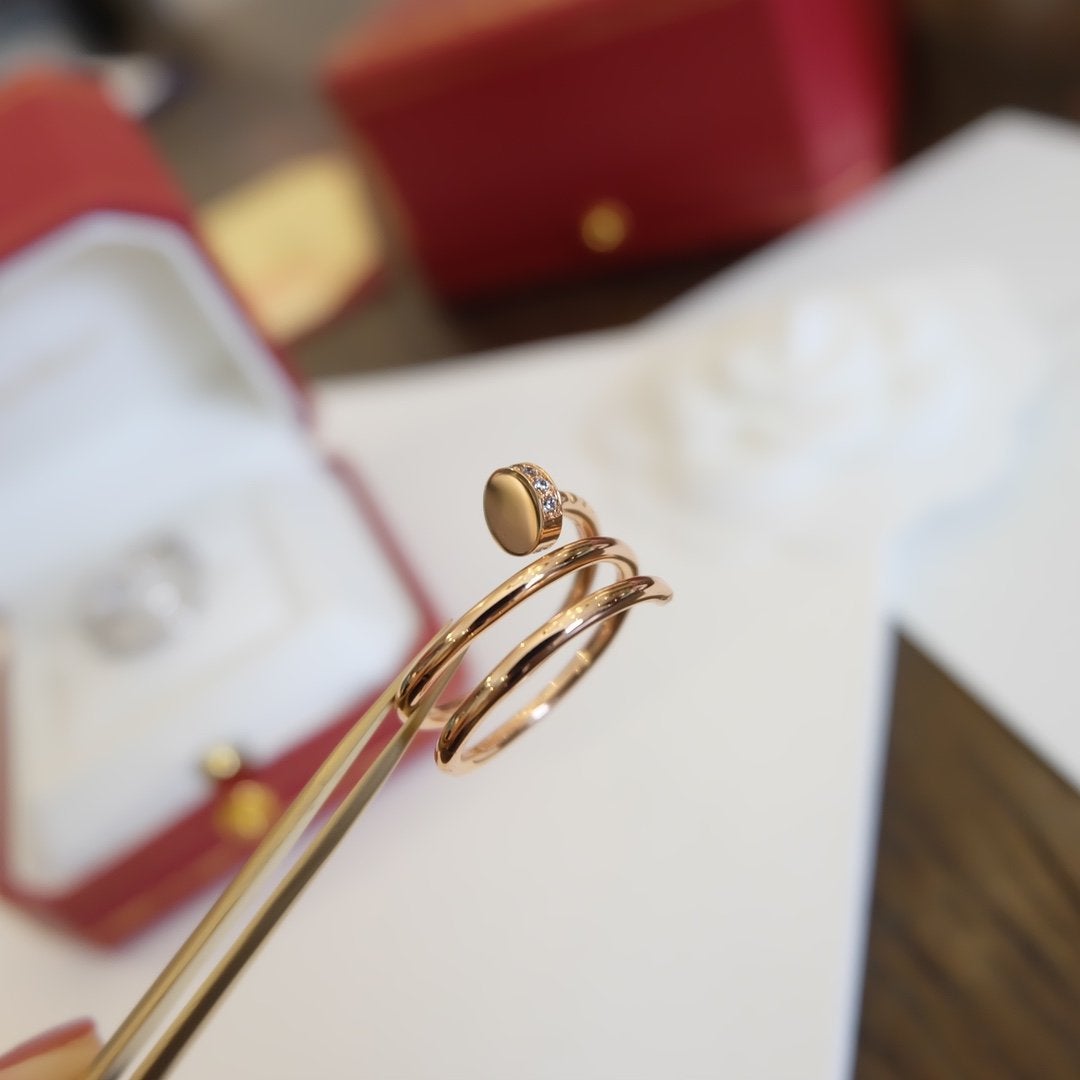[AURORA]JUSTE RING 1,8MM ROTGOLD DOPPELREIHIG 