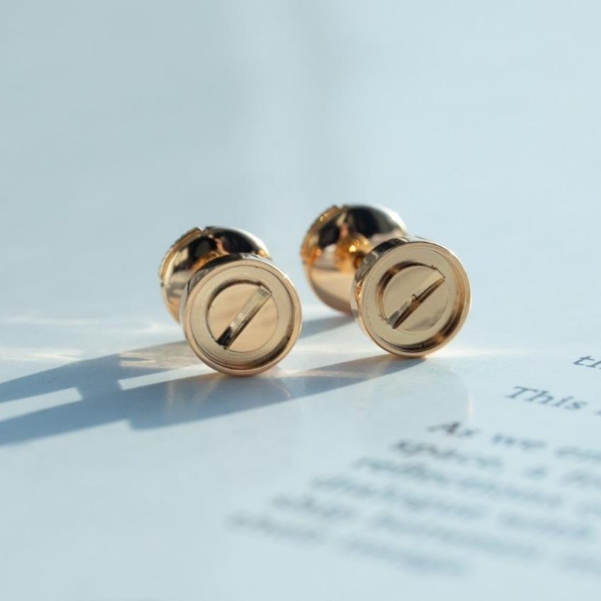 [Aurora]LOVE EARRINGS PINK GOLD 10MM