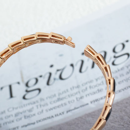 [AURORA]SERPENTI BRACELET PINK GOLD ONYX