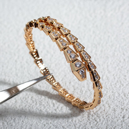 [AURORA]SERPENTI BRACELET 6.8MM PINK GOLD DIAMOND
