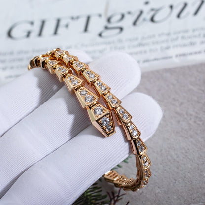 [AURORA]SERPENTI BRACELET 6.8MM PINK GOLD DIAMOND