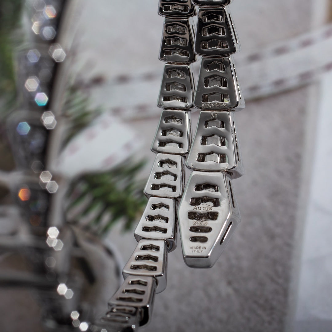 [AURORA]SERPENTI BRACELET 6MM SILVER DIAMOND