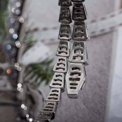 [AURORA]SERPENTI BRACELET 6MM SILVER DIAMOND