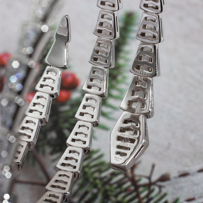 [AURORA]SERPENTI BRACELET SILVER DIAMOND DOUBLE ROW