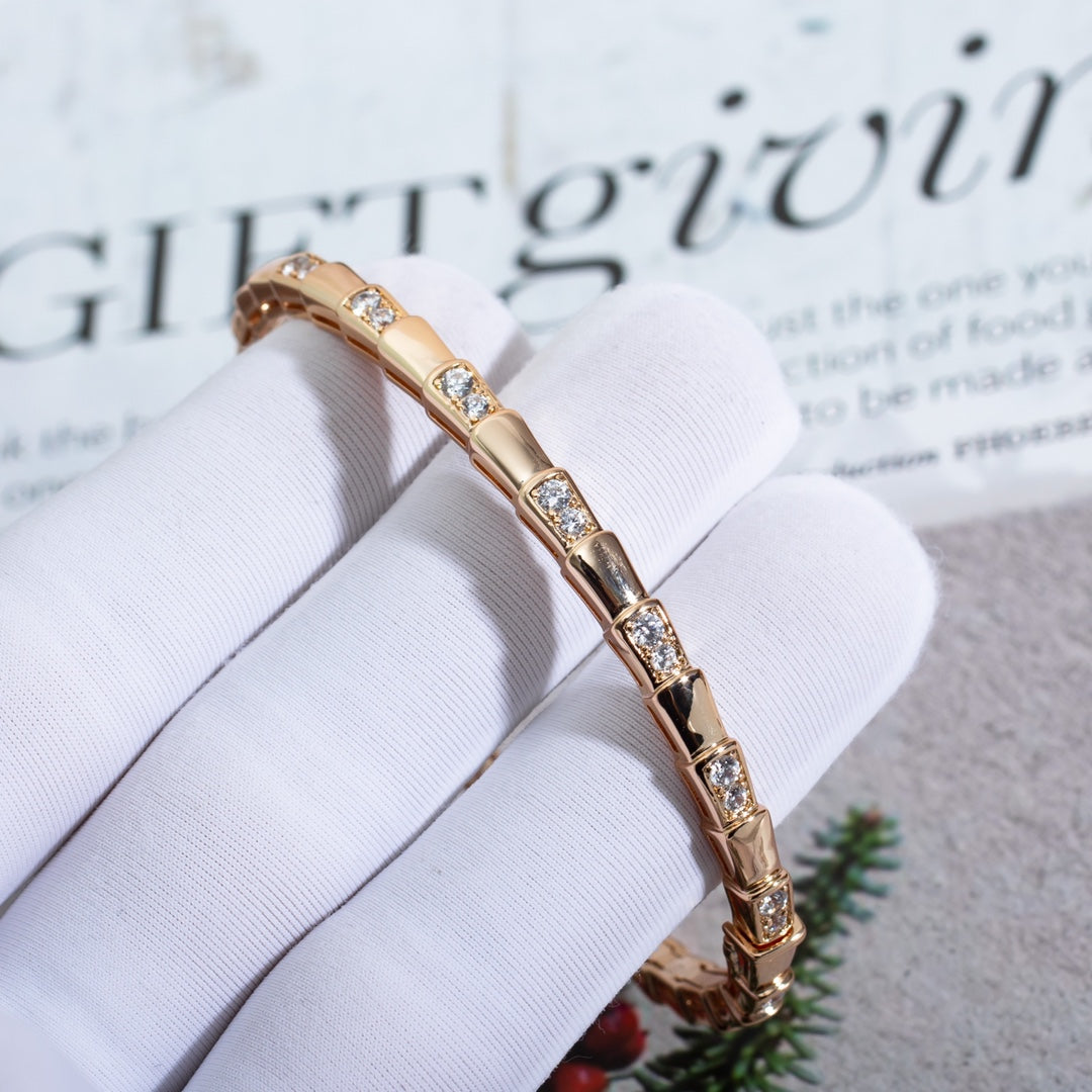 [AURORA]SERPENTI SMALL BRACELET PINK GOLD DIAMOND