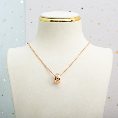 [Aurora]PARENTESI NECKLACE PINK GOLD