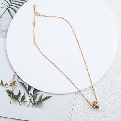 [Aurora]PARENTESI NECKLACE PINK GOLD