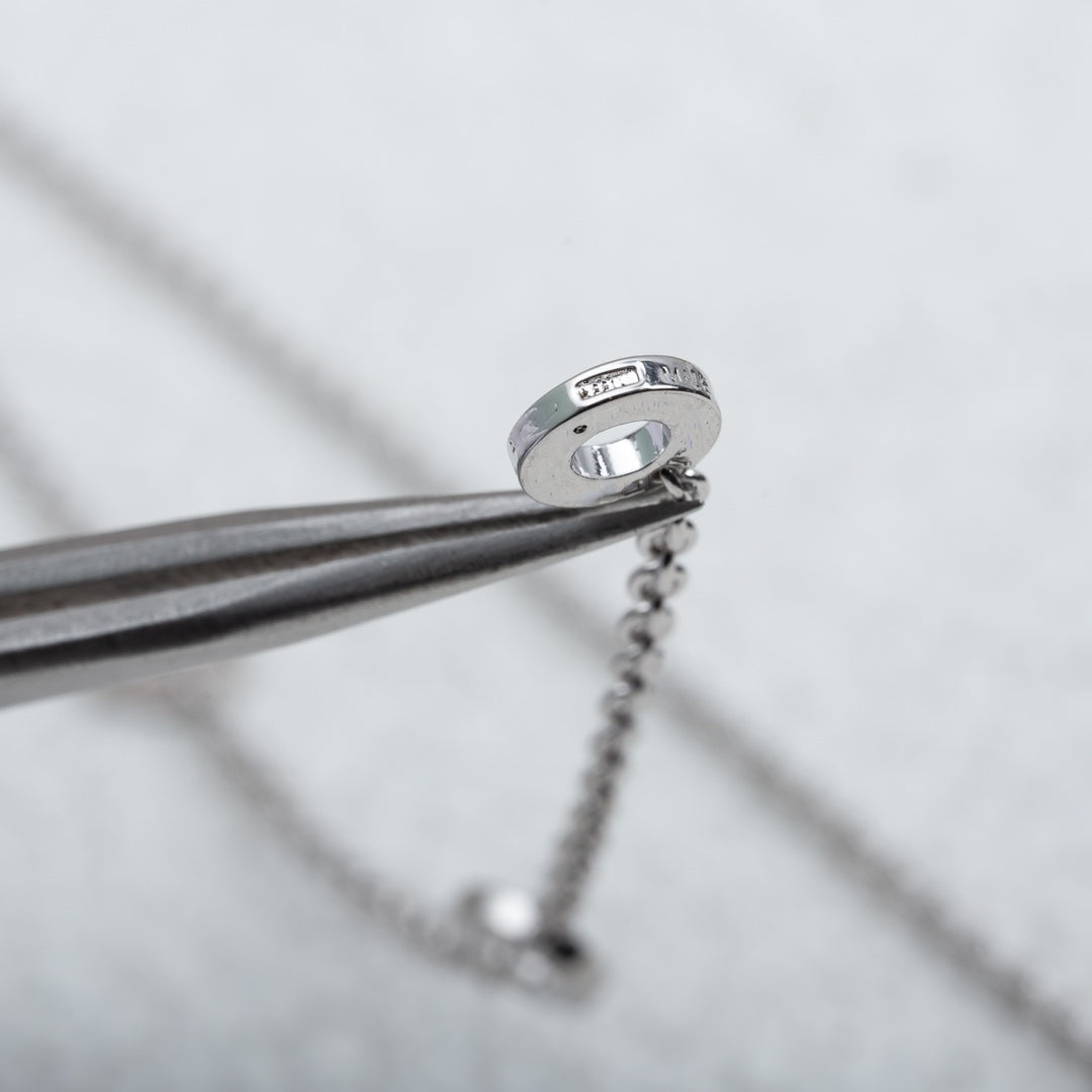 [Aurora]PARENTESI NECKLACE SILVER DIAMOND