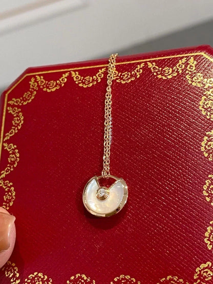 [Aurora]AMULETTE ROSE GOLD MOP NECKLACE