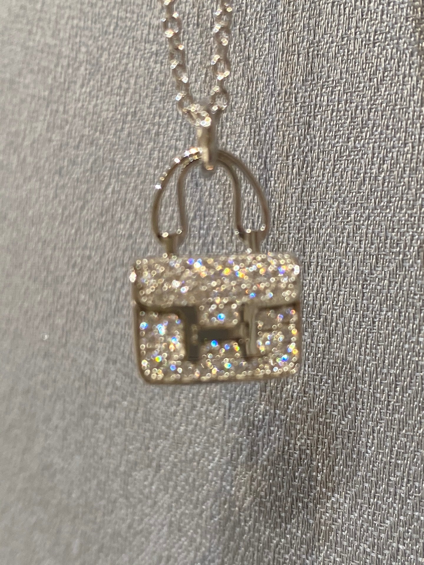 [Aurora]CONSTANCE PEDANT DIAMOND NECKLACE