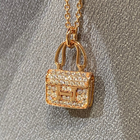 [Aurora]CONSTANCE PEDANT DIAMOND NECKLACE