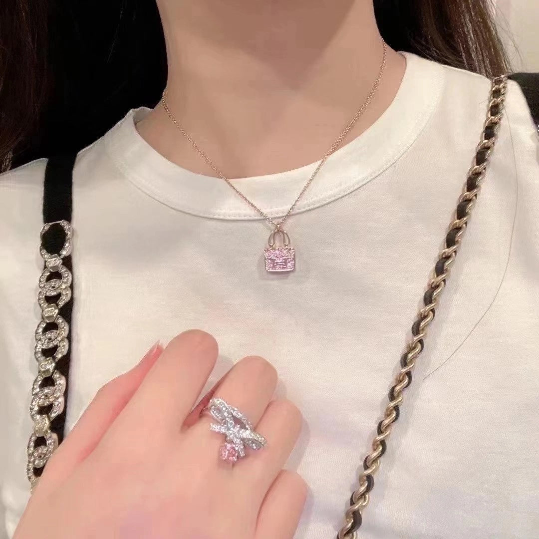 [Aurora]CONSTANCE PEDANT PURPLE DIAMOND NECKLACE