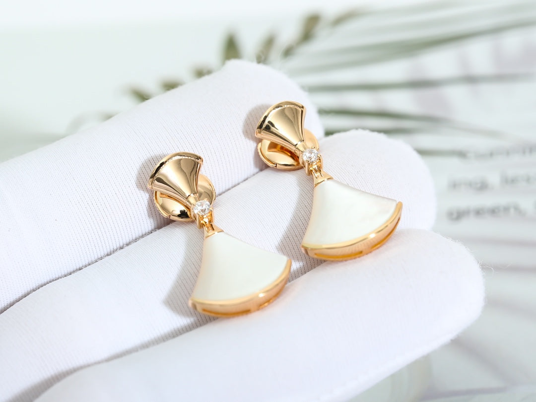 [AURORA]DREAM MOP PINK GOLD EARRINGS