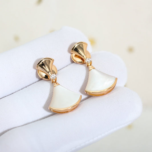 [Aurora]DREAM MOP PINK GOLD EARRINGS