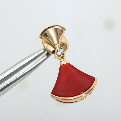 [Aurora]DREAM Carnelian PINK GOLD EARRINGS