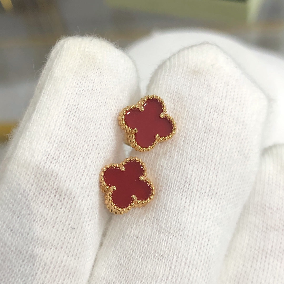 [Aurora]CLOVER MINI GOLD EARRINGS
