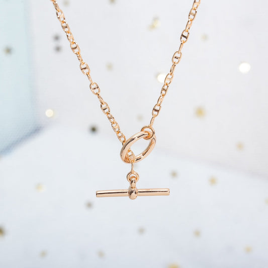 [Aurora]ECHAPPEE NECKLACE PINK GOLD