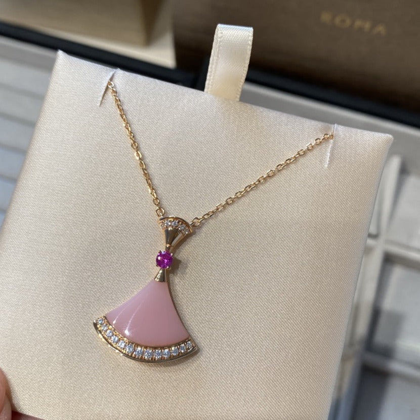 [Aurora]DREAM NECKLACE PINK OPAL