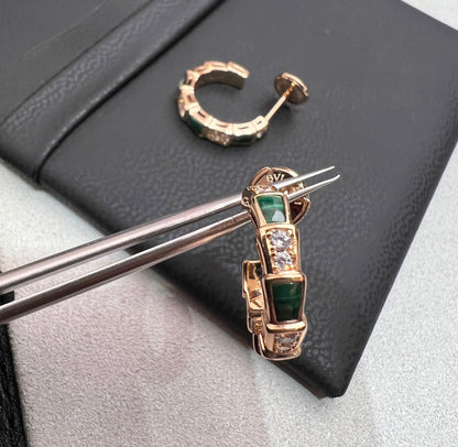 [AURORA]SERPENTI MALACHIT ROTGOLD OHRRINGE