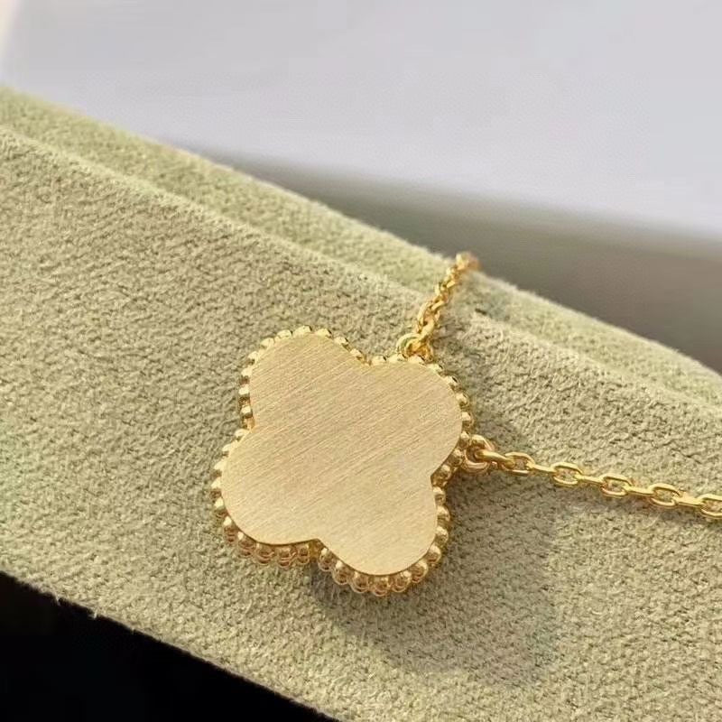 [Aurora]CLOVER 15MM DIAMOND TURQUOISE NECKLACE