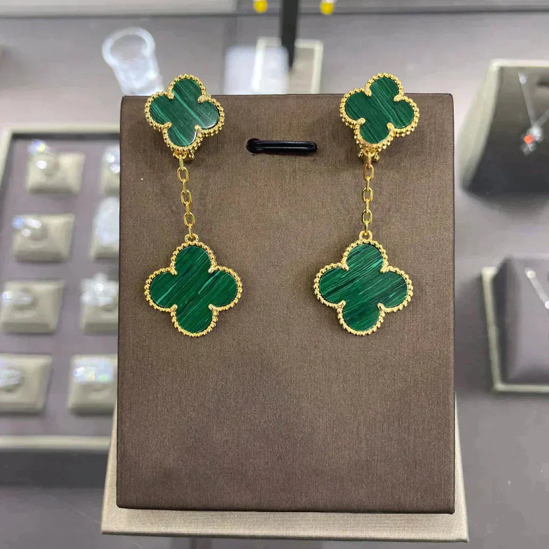 [Aurora]CLOVER 2 MOTIFS  EARRINGS (MULTIPLE CHOICESC
