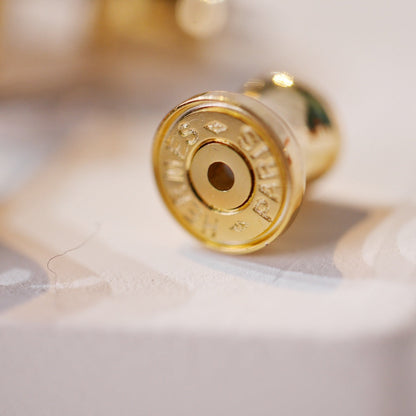 [Aurora]MINI POP H GOLD EARRINGS GREY