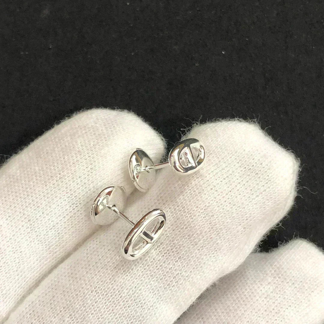 [Aurora]CHAINE SMALL EARRINGS GOLD AND SILVER