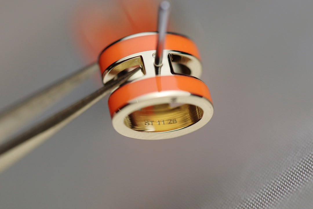 [Aurora]MINI POP H EARRINGS ORANGE