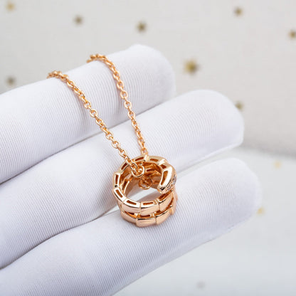 [Aurora]SERPENTI PINK GOLD NECKLACE DIAMOND