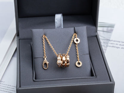 [Aurora]SERPENTI PINK GOLD NECKLACE DIAMOND