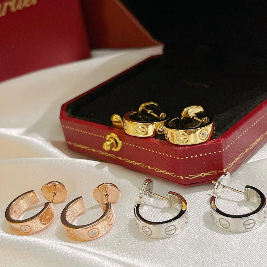 [Aurora]LOVE EARRINGS 5.7MM 2 DIAMONDS