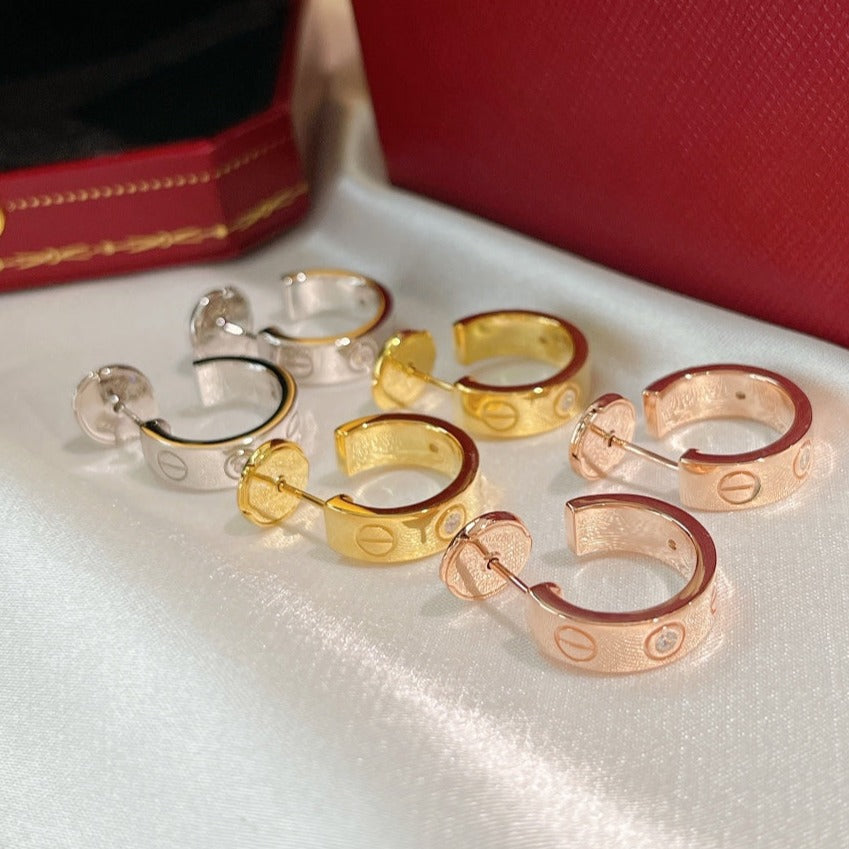 [Aurora]LOVE EARRINGS 5.7MM 2 DIAMONDS